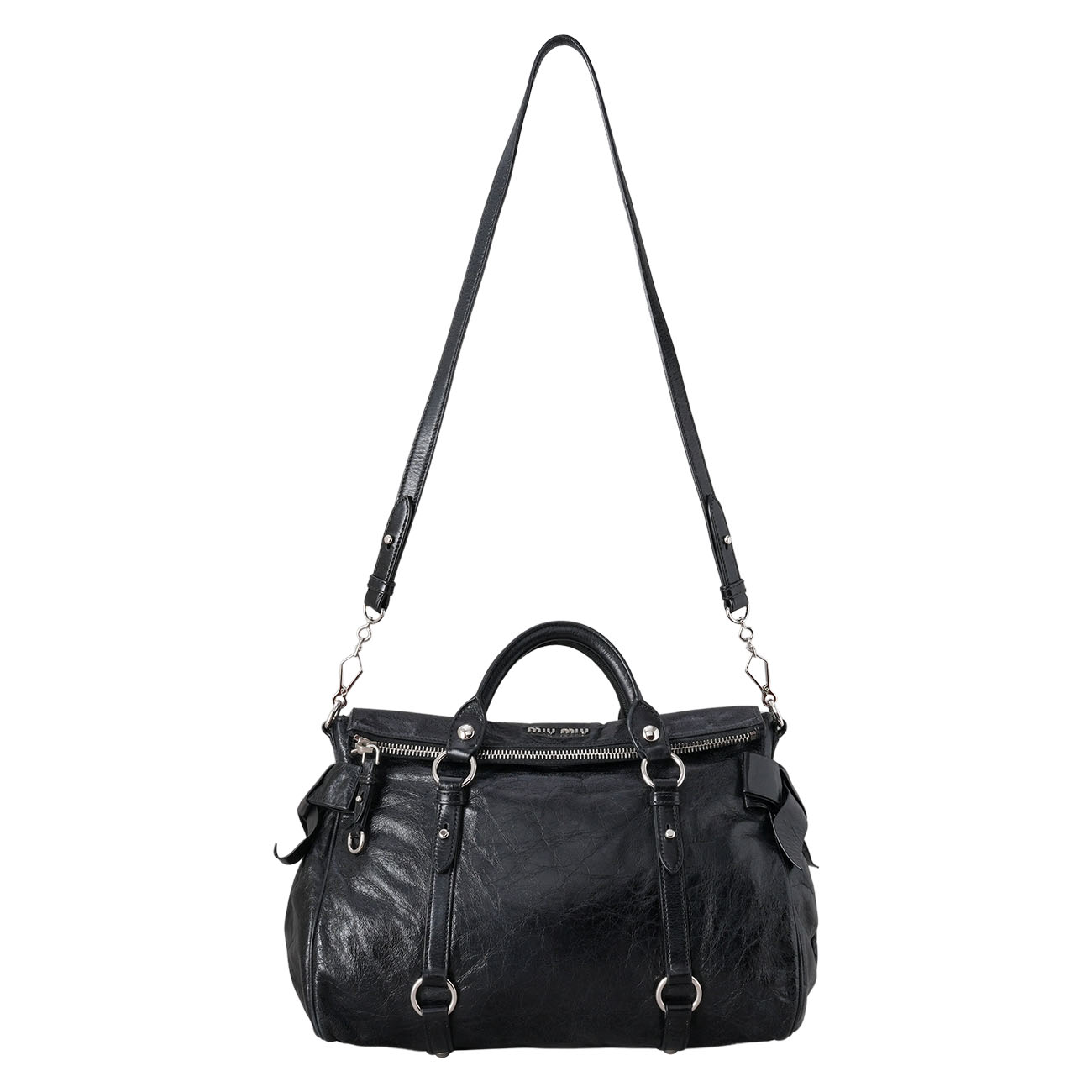 MIU MIU(USED)미우미우 RT0365 레더 투웨이백